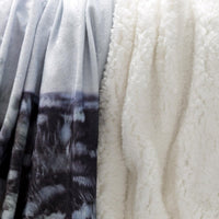 Sherpa Fleece Throw Blanket- Owl Print Pattern view 3