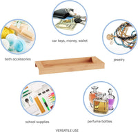Bamboo Bathroom Vanity Tray-Natural Wood Eco-Friendly Holder view 5
