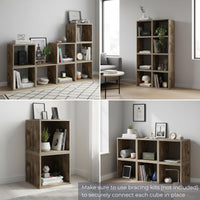 Cube Storage Organizer - 2-Shelf Modular Stackable Bookshelf view 11
