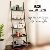 5-Tier Ladder Bookshelf, 69" view 2