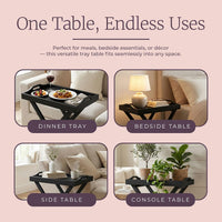 End Folding Modern Minimalist Wooden Contemporary Side Table view 18