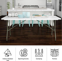 Indoor/Outdoor Portable Folding Table, Black, 2.5ft view 47