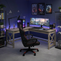59" L-Shaped Desk - Corner Computer Desk for Home Office view 7