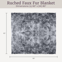 Oversized Ruched Faux Fur Blanket view 4