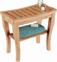 Shower Bench-Water Resistant Natural Eco-Friendly Bamboo view 2