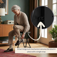 Folding Stool - Portable Backless Stool with 225lb Capacity view 5