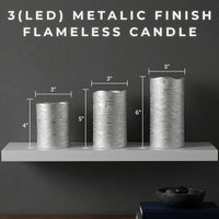 Set of 3 Flameless LED Candles with Remote view 2