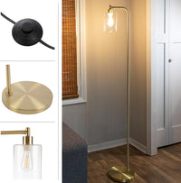 Floor Lamp - Modern Floor Lamp with Glass Shade and LED Edison view 5