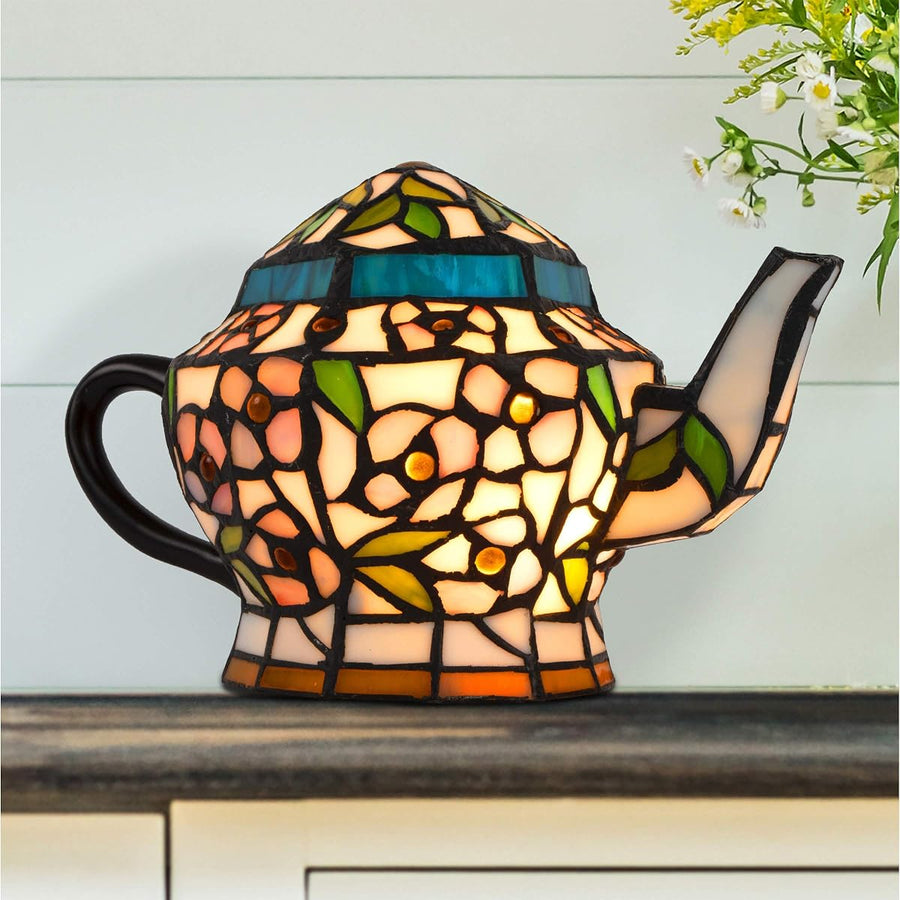 Tiffany Style Teapot Lamp, 10.5" x 7" &mdash; Lavish Home