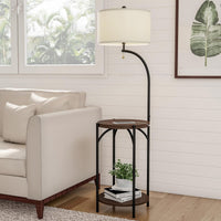 Floor Lamp with End Table, 58 inches x 16 inches x 16 inches view 1