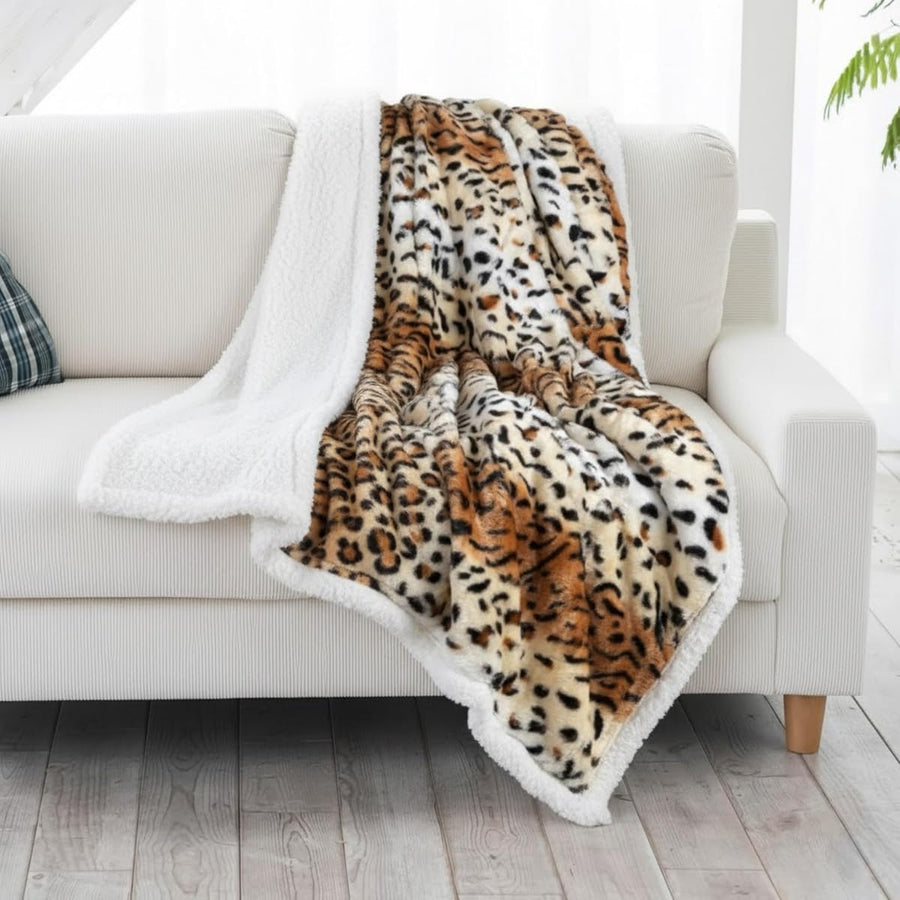 Fleece Sherpa Throw Blanket - Ultra Soft Plush Bed &mdash; Lavish Home