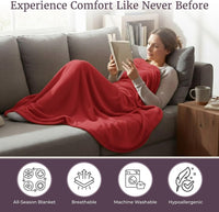 Flannel Fleece Blanket - 60x70 Oversized, Soft view 11