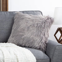 18" Plush Pillow - Luxury Square Accent Pillow Insert and Shag view 2