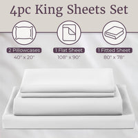 3-Piece Brushed Microfiber Twin Sheet Set, Purple view 89