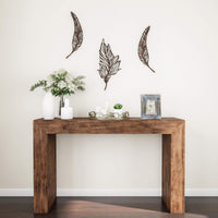 Wall Decor-Set of Two Metal Feather Hanging Wall Art Laser Cut view 4