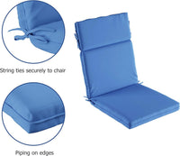 High-Back Chair Cushions, Blue view 3