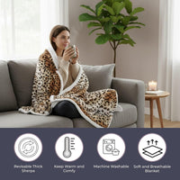 Fleece Sherpa Throw Blanket - Ultra Soft Plush Bed view 5