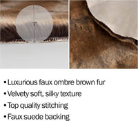Sheepskin Throw Rug Faux Fur 2x3-Foot High Pile Soft and Plush view 4