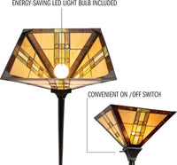 Tiffany Style Floor Lamp, Black view 2