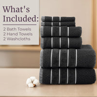 Luxury Cotton Towel Set, 27.5"x 53.5"x0.25" view 5