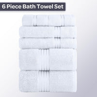 6 Piece Bathroom Towels Set, 28"x54.5"x0.25" view 28