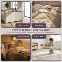 Acrylic Side Table - 14x12x24 Inch Multipurpose C Shaped End view 5
