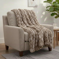 Oversized Ruched Faux Fur Blanket view 8