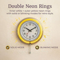 Neon Wall Clock- 14 Round, Double Light Ring, Dual Power view 4