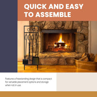 5-Piece Fireplace Tools Set - Fire Tools for Fire Places view 4