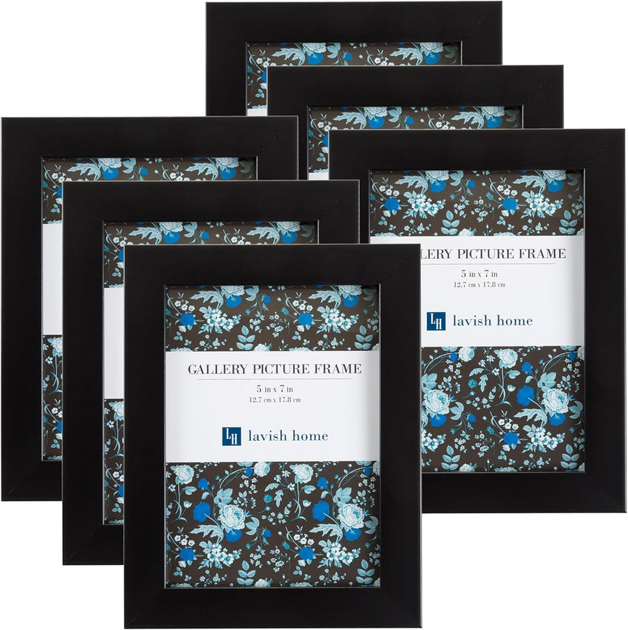 Set of 6 Picture Frames, 5"x7" &mdash; Lavish Home