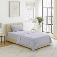3-Piece Brushed Microfiber Twin Sheet Set, Purple view 93
