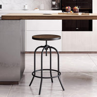 Swivel Bar Stool - Adjustable Backless Stool for Counter view 1