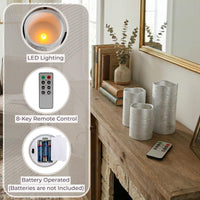 Set of 3 Flameless LED Candles with Remote view 3