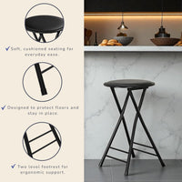 Folding Stool - Portable Backless Stool with 225lb Capacity view 10
