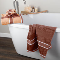 Bathroom Towels Set, Bathroom Accessories, Beige, Set of 6 view 5