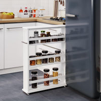 3 Tier Slim Utility Rolling Storage Cart, Black, 25"W x 5.7"D view 19