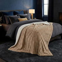 Faux Fur Throw Blanket - 60x70-Inch Twin Blanket for Couch view 6