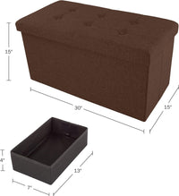 Folding Storage Ottoman - Tufted Footrest, Linen Chest view 25
