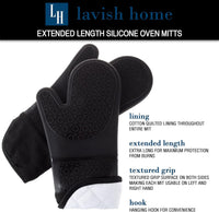 Silicone Oven Mitts - Extra Long Professional Quality Heat, 1 Pair view 4
