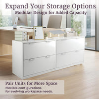 2 Drawer File Cabinet, 30.5 x 15.75 x 25.5 inches view 4