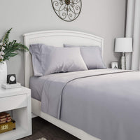 3-Piece Brushed Microfiber Twin Sheet Set, Purple view 36