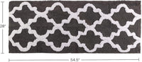 Bathroom Rug - 28x54.5in Long Non Slip Bath Mat with Trellis view 6