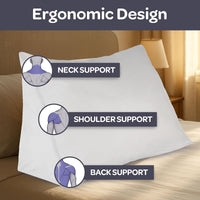 Wedge Pillow, White, 30" x 12" x 18" view 4