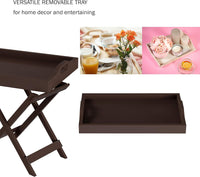 End Folding Modern Minimalist Wooden Contemporary Side Table view 2