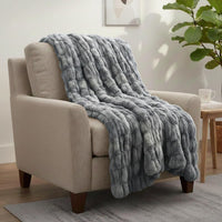 Oversized Ruched Faux Fur Blanket view 2