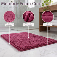 2 Piece Bathroom Rug Set, Pink view 3