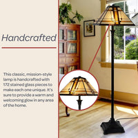 Tiffany Style Floor Lamp, 61" view 3