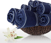 Rio 8 Piece 100% Cotton Towel Set - White & Silver view 34