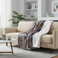 Sherpa Fleece Throw Blanket - Wolf Print Pattern view 3