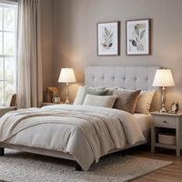 Brushed Steel Table Lamps, Silver view 6